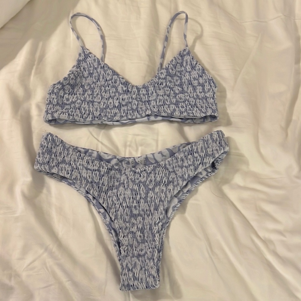 Citrine Blue Leopard Bikini